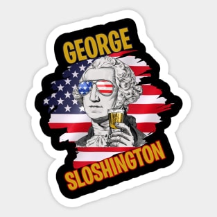 George Washington George Sloshington Drink Sticker